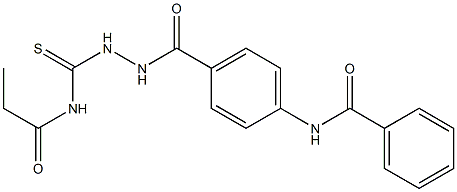 N-[4-({2-[(propionylamino)carbothioyl]hydrazino}carbonyl)phenyl]benzamide 结构式