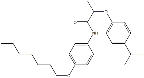 N-[4-(heptyloxy)phenyl]-2-(4-isopropylphenoxy)propanamide 结构式