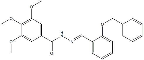 N'-{(E)-[2-(benzyloxy)phenyl]methylidene}-3,4,5-trimethoxybenzohydrazide 结构式