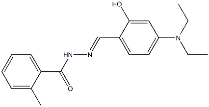 N'-{(E)-[4-(diethylamino)-2-hydroxyphenyl]methylidene}-2-methylbenzohydrazide 结构式