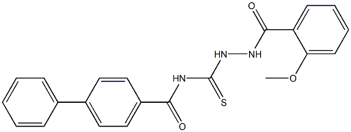 N-{[2-(2-methoxybenzoyl)hydrazino]carbothioyl}[1,1'-biphenyl]-4-carboxamide 结构式