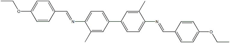 N-[(E)-(4-ethoxyphenyl)methylidene]-N-(4'-{[(E)-(4-ethoxyphenyl)methylidene]amino}-3,3'-dimethyl[1,1'-biphenyl]-4-yl)amine 结构式