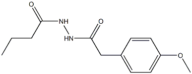 N'-butyryl-2-(4-methoxyphenyl)acetohydrazide 结构式