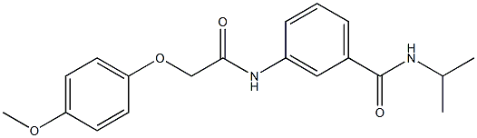 N-isopropyl-3-{[2-(4-methoxyphenoxy)acetyl]amino}benzamide 结构式