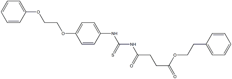 phenethyl 4-oxo-4-({[4-(2-phenoxyethoxy)anilino]carbothioyl}amino)butanoate 结构式