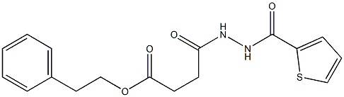 phenethyl 4-oxo-4-[2-(2-thienylcarbonyl)hydrazino]butanoate 结构式