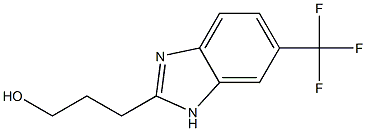 3-(6-(trifluoromethyl)-1H-benzo[d]imidazol-2-yl)propan-1-ol 结构式