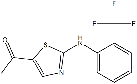 1-{2-[2-(trifluoromethyl)anilino]-1,3-thiazol-5-yl}-1-ethanone 结构式