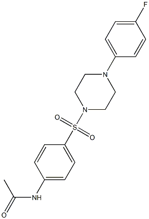 N-(4-{[4-(4-fluorophenyl)piperazino]sulfonyl}phenyl)acetamide 结构式