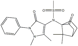 (7,7-dimethyl-2-oxobicyclo[2.2.1]hept-1-yl)-N-(1,5-dimethyl-3-oxo-2-phenyl-2,3-dihydro-1H-pyrazol-4-yl)methanesulfonamide 结构式