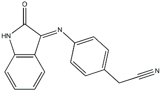 2-{4-[(2-oxo-1,2-dihydro-3H-indol-3-yliden)amino]phenyl}acetonitrile 结构式