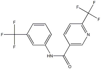 6-(trifluoromethyl)-N-[3-(trifluoromethyl)phenyl]nicotinamide 结构式