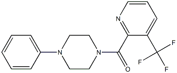 (4-phenylpiperazino)[3-(trifluoromethyl)-2-pyridinyl]methanone 结构式