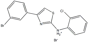 4-(3-bromophenyl)-N-(2-chlorophenyl)-1,3-thiazol-2-aminium bromide 结构式