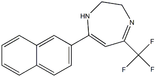 7-(2-naphthyl)-5-(trifluoromethyl)-2,3-dihydro-1H-1,4-diazepine 结构式