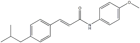 (E)-3-(4-isobutylphenyl)-N-(4-methoxyphenyl)-2-propenamide 结构式
