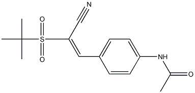 N-{4-[(E)-2-(tert-butylsulfonyl)-2-cyanoethenyl]phenyl}acetamide 结构式