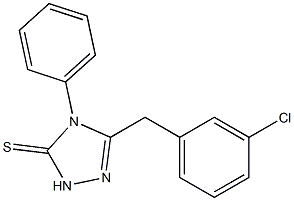 5-(3-chlorobenzyl)-4-phenyl-2,4-dihydro-3H-1,2,4-triazole-3-thione 结构式