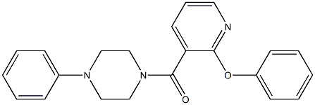 (2-phenoxy-3-pyridinyl)(4-phenylpiperazino)methanone 结构式