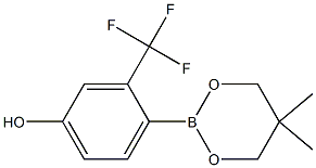 4-(5,5-Dimethyl-1,3,2-dioxaborinan-2-yl)-3-(trifluoromethyl)phenol 结构式