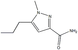 1-甲基-5-丙基-1H-吡唑-3-酰胺 结构式
