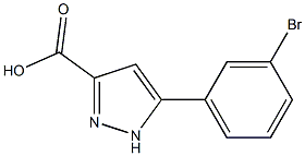 5-(3-溴苯基)-1H-吡唑-3-羧酸 结构式