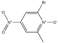 6-溴-2-甲基-4-硝基吡啶-N-氧化物 结构式