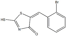 (5E)-5-(2-bromobenzylidene)-2-mercapto-1,3-thiazol-4(5H)-one 结构式