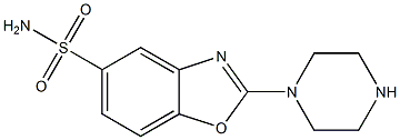 2-piperazin-1-yl-1,3-benzoxazole-5-sulfonamide 结构式