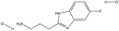 3-(5-fluoro-1H-benzimidazol-2-yl)propan-1-amine dihydrochloride 结构式