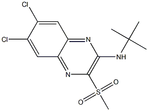 6,7-Dichloro-2-methylsulfonyl-3-N-tert-butylaminoquinoxaline 结构式