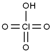 高氯酸溶液, 0,1 MOL/L (0,1 N) 结构式