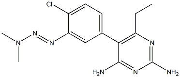 5-(3-Dimethylaminoazo-4-chlorophenyl)-6-ethylpyrimidine-2,4-diamine 结构式