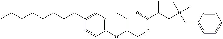 N,N-Dimethyl-N-benzyl-N-[2-[[2-(4-octylphenyloxy)butyl]oxycarbonyl]propyl]aminium 结构式