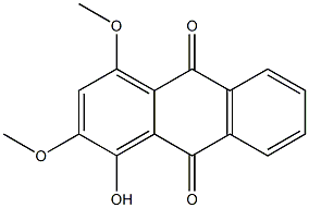 2,4-Dimethoxy-1-hydroxy-9,10-anthraquinone 结构式