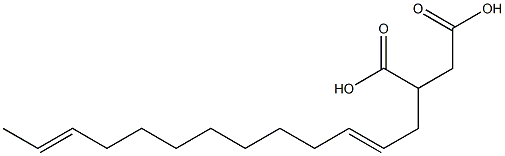 (2,11-Tridecadienyl)succinic acid 结构式