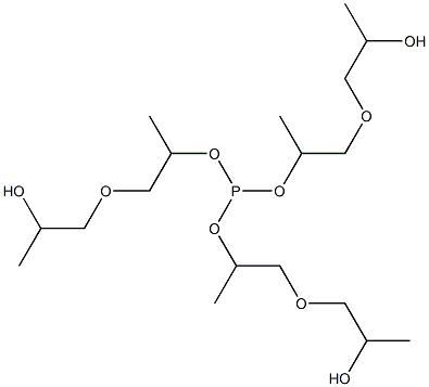 Tris[(5-hydroxy-1-methyl-3-oxahexane-1-yl)oxy]phosphine 结构式