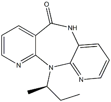 5,11-Dihydro-11-[(R)-sec-butyl]-6H-dipyrido[3,2-b:2',3'-e][1,4]diazepin-6-one 结构式
