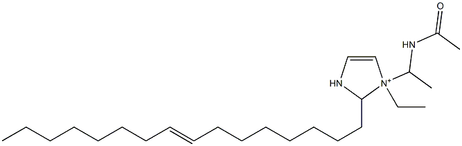 1-[1-(Acetylamino)ethyl]-1-ethyl-2-(8-hexadecenyl)-4-imidazoline-1-ium 结构式