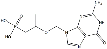 2-[[(2-Amino-1,9-dihydro-6-oxo-6H-purin)-9-yl]methoxy]propylphosphonic acid 结构式