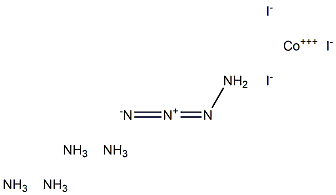 Azidopentamminecobalt(III) iodide 结构式