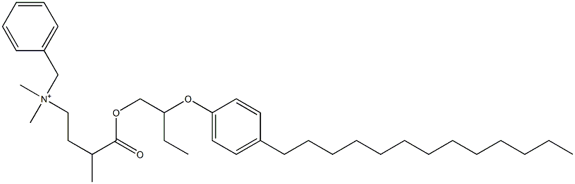 N,N-Dimethyl-N-benzyl-N-[3-[[2-(4-tridecylphenyloxy)butyl]oxycarbonyl]butyl]aminium 结构式