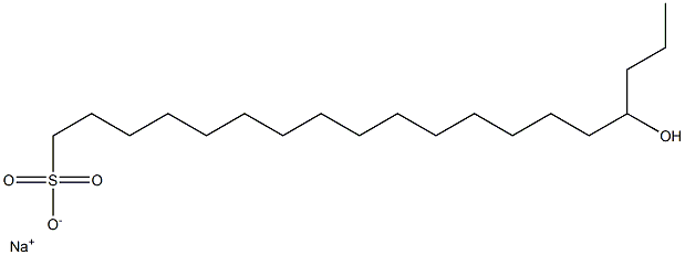 16-Hydroxynonadecane-1-sulfonic acid sodium salt 结构式