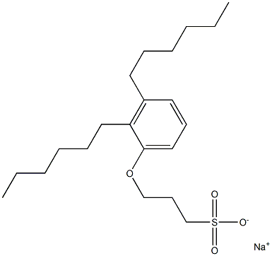 3-(2,3-Dihexylphenoxy)propane-1-sulfonic acid sodium salt 结构式