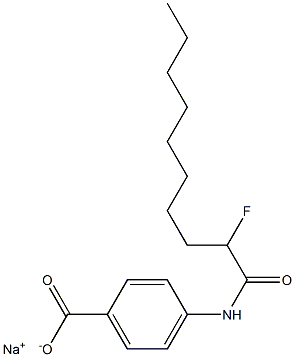 4-[(2-Fluorodecanoyl)amino]benzenecarboxylic acid sodium salt 结构式