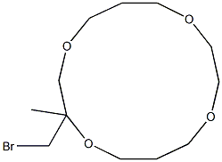 2-Bromomethyl-2-methyl-1,4,8,11-tetraoxacyclotetradecane 结构式