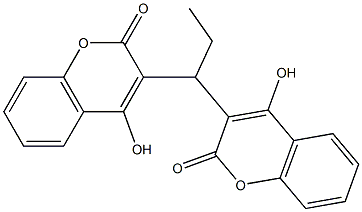 3,3'-Propylidenebis(4-hydroxycoumarin) 结构式