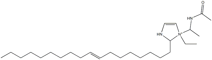1-[1-(Acetylamino)ethyl]-1-ethyl-2-(8-octadecenyl)-4-imidazoline-1-ium 结构式