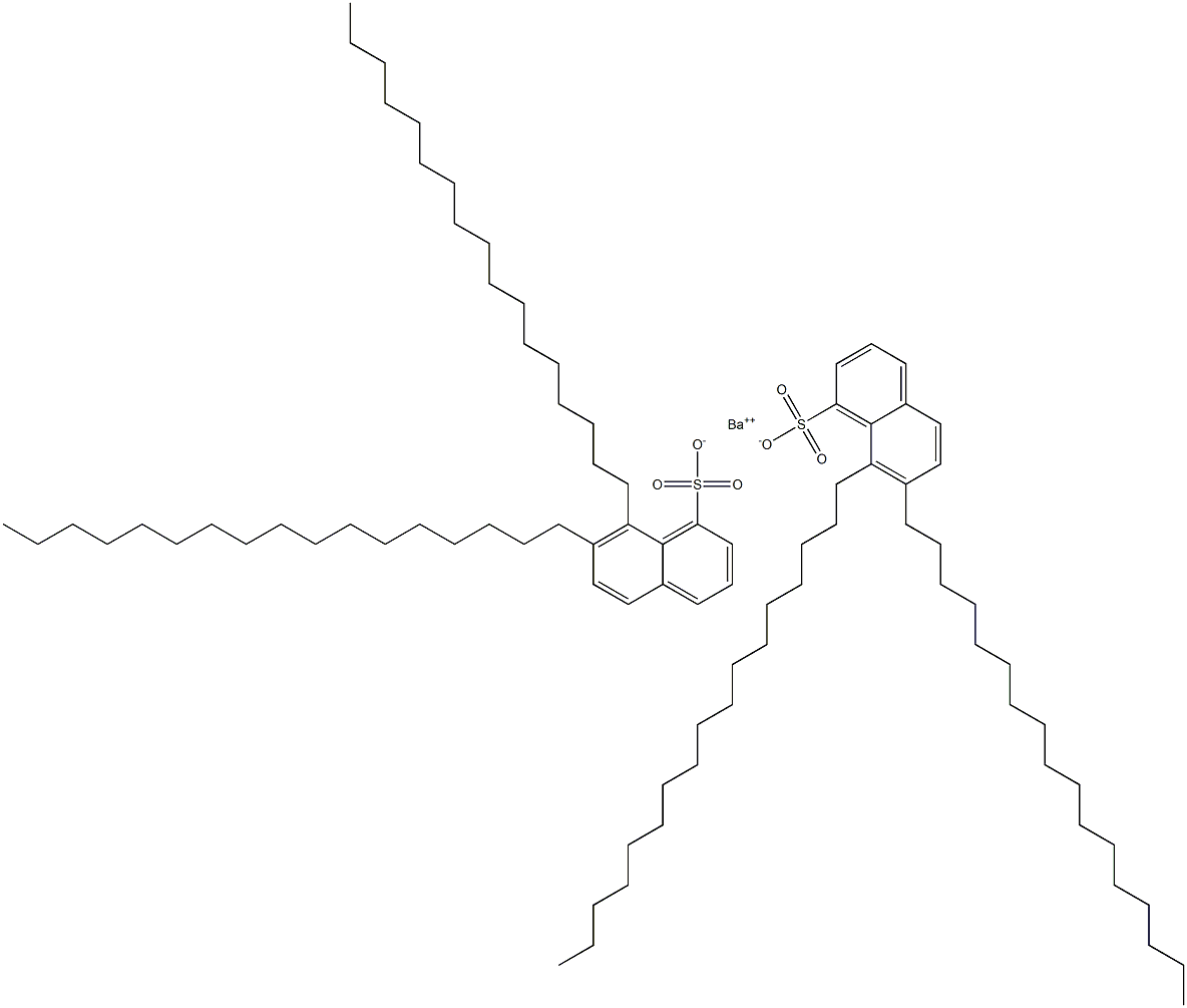 Bis(7,8-diheptadecyl-1-naphthalenesulfonic acid)barium salt 结构式