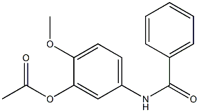 N-(3-Acetoxy-4-methoxyphenyl)benzamide 结构式